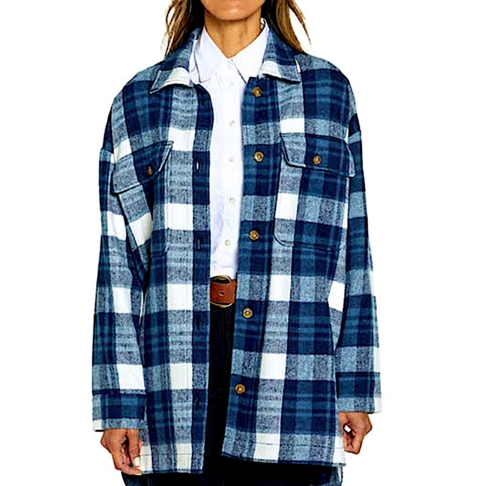 BANANA REPUBLIC BRUSHED FLANNEL SHIRT JACKET